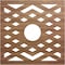 Ekena Millwork Chevron Wood Fretwork Pierced Ceiling Medallion, Walnut, 28"OD x 7 1/4"ID x 1/4"T CMWP28X28X0250CHWA - alternate 1